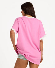 BILLABONG WOMENS COASTAL ADVENTURES T-SHIRT – PARTY PINK
