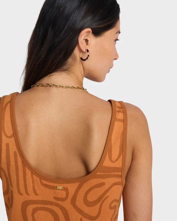 BILLABONG WOMENS EMBERS KNIT TANK TOP TANGERINE COASTAL SUMMER TOP