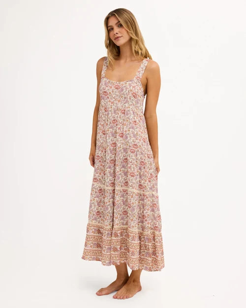 BILLABONG WOMENS FOREVERMORE SHINE ON MIDI DRESS – MULTI