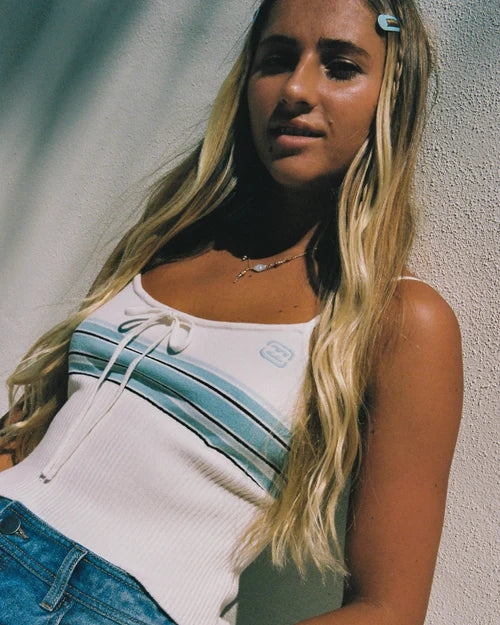 BILLABONG WOMENS GENIE KNIT TOP – SALT CRYSTAL