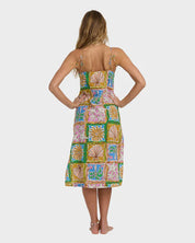 BILLABONG WOMENS HEAT DREAM MIDI DRESS CASUAL SUMMER STYLE – MULTI