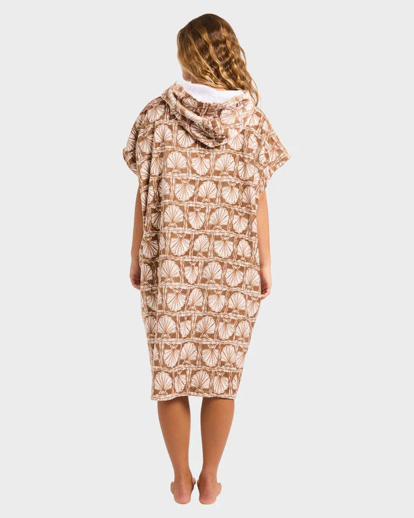 BILLABONG WOMENS HEAT HOODED TOWEL (MUSHROOM)
