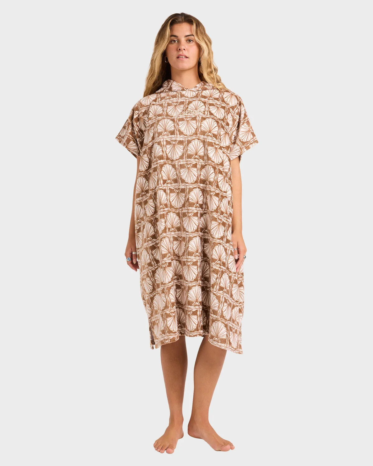 BILLABONG WOMENS HEAT HOODED TOWEL (MUSHROOM)