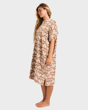 BILLABONG WOMENS HEAT HOODED TOWEL (MUSHROOM)