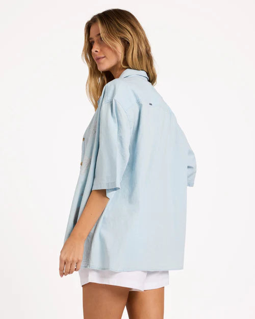 BILLABONG WOMENS MARISOL SHIRT – SKY GRAY