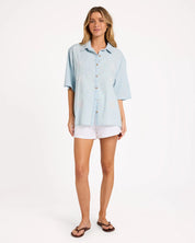 BILLABONG WOMENS MARISOL SHIRT – SKY GRAY