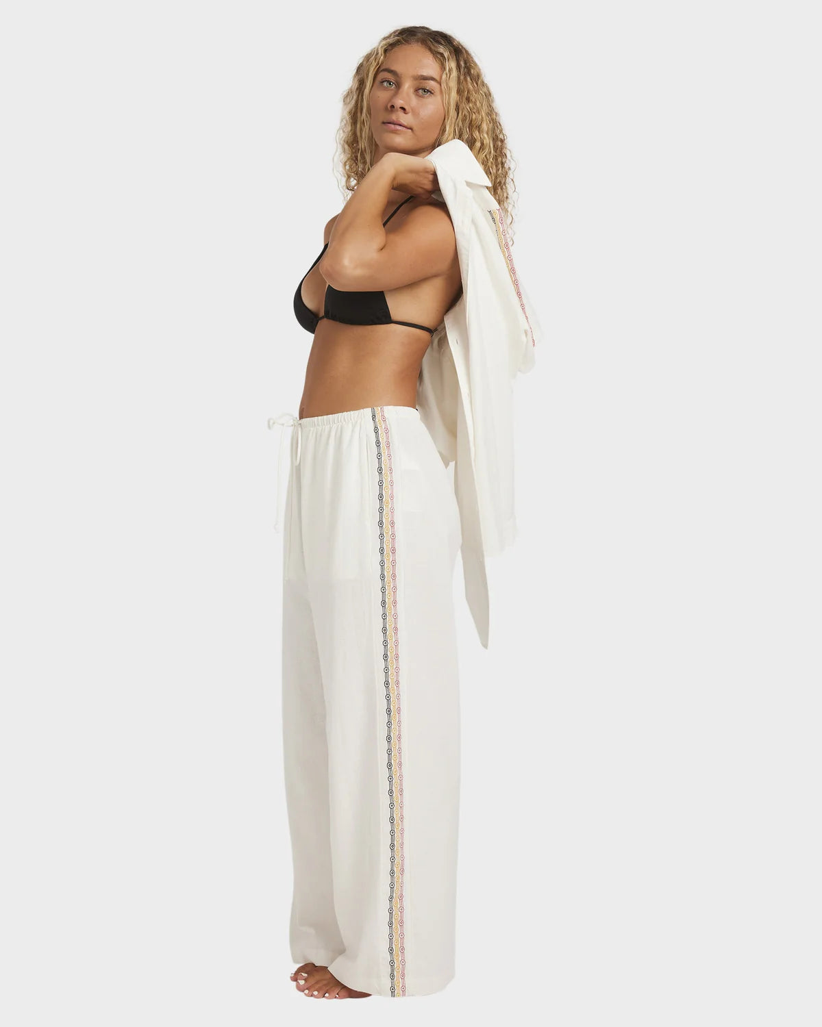 BILLABONG WOMENS OTIS DREAMING ELASTIC WAIST PANTS – SALT CRYSTAL