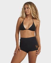 BILLABONG WOMENS OTIS DREAMING SURF SHORT BIKINI BOTTOM – OFF BLACK