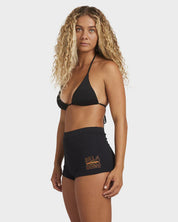 BILLABONG WOMENS OTIS DREAMING SURF SHORT BIKINI BOTTOM – OFF BLACK