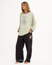 BILLABONG WOMENS PARADISE 73 ELASTIC WAIST PANTS – BLACK SANDS