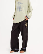 BILLABONG WOMENS PARADISE 73 ELASTIC WAIST PANTS – BLACK SANDS