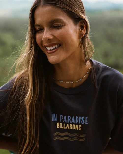 BILLABONG WOMENS PARADISE 73 T-SHIRT – BLACK SANDS