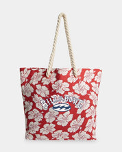 BILLABONG WOMENS PARADISE CALL BEACH TOTE BAG – RED CRUSH
