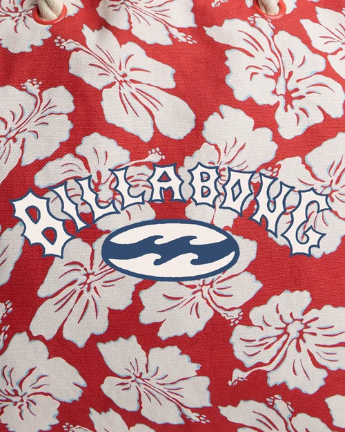 BILLABONG WOMENS PARADISE CALL BEACH TOTE BAG – RED CRUSH