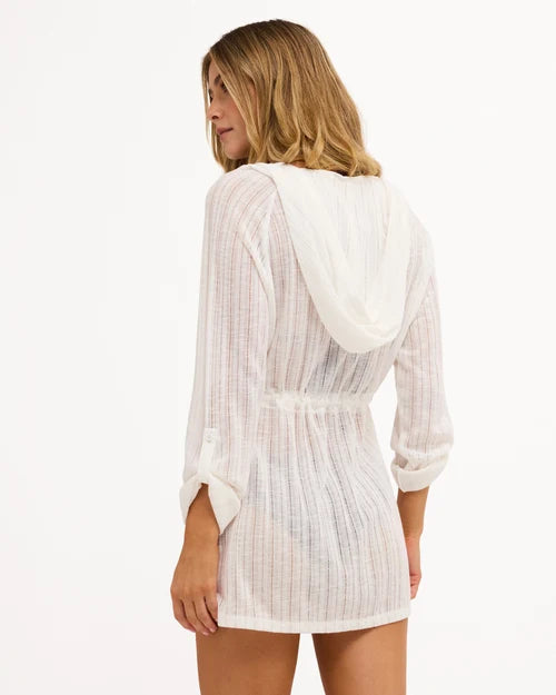 BILLABONG WOMENS SABINE HOODED OVERSHIRT – SALT CRYSTAL