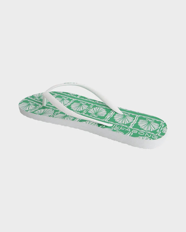 BILLABONG WOMENS SEASHELL PARADI THONGS (KELLY GREEN)