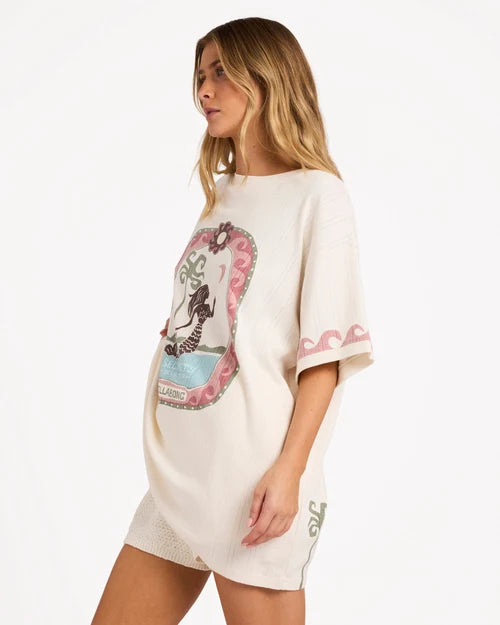 BILLABONG WOMENS SECRET BEACH T-SHIRT – SALT CRYSTAL