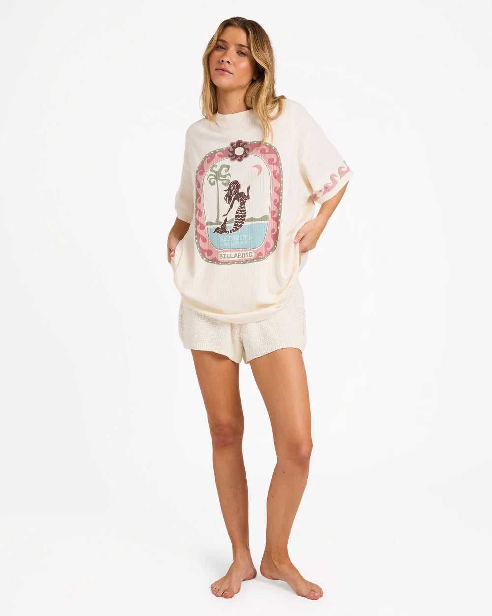 BILLABONG WOMENS SECRET BEACH T-SHIRT – SALT CRYSTAL