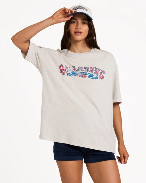 BILLABONG WOMENS SINCE 73 CULTURE T-SHIRT – GREY MARLE