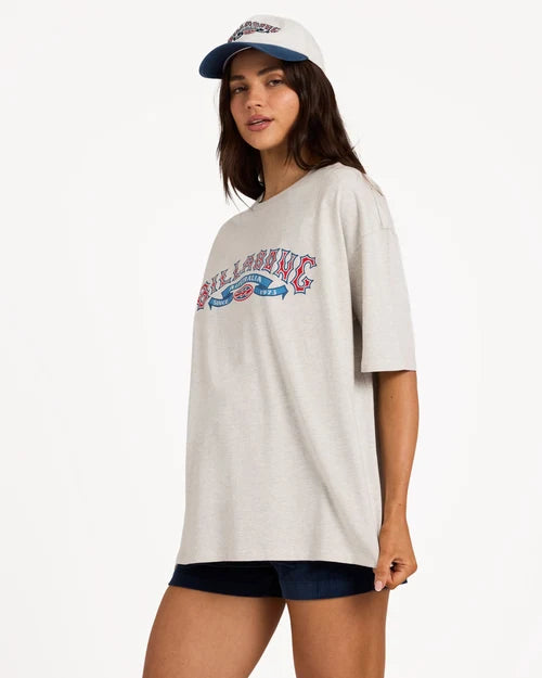 BILLABONG WOMENS SINCE 73 CULTURE T-SHIRT – GREY MARLE