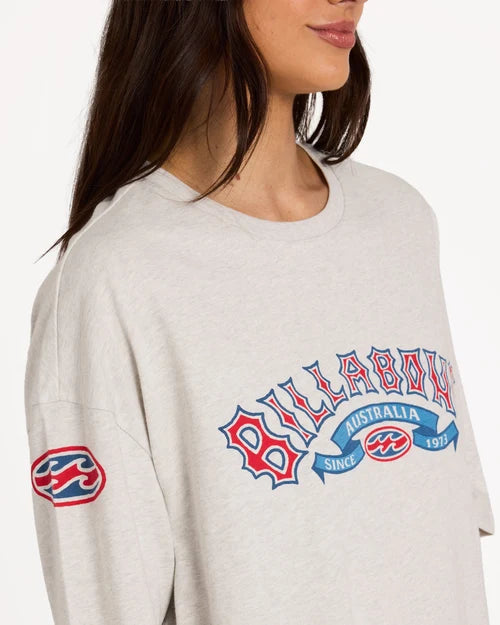 BILLABONG WOMENS SINCE 73 CULTURE T-SHIRT – GREY MARLE
