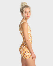 BILLABONG WOMENS SOL GROOVE RETRO SURF BODYSUIT ONE PIECE – TANGERINE