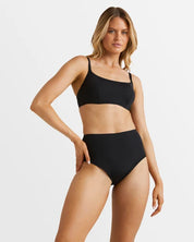 BILLABONG WOMENS SOL SEARCHER HI RETRO BIKINI BOTTOM – BLACK PEBBLE