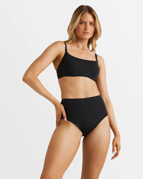 BILLABONG WOMENS SOL SEARCHER HI RETRO BIKINI BOTTOM – BLACK PEBBLE