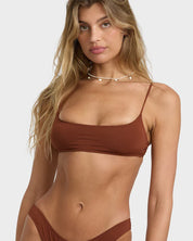 BILLABONG WOMENS SOL SEARCHER JACLYN CROP BIKINI TOP (COWHIDE)