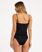 BILLABONG WOMENS SOL SEARCHER LARA TANKINI BIKINI TOP – BLACK PEBBLE