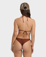 BILLABONG WOMENS SOL SEARCHER TIE SIDE TANGA BIKINI BOTTOM (COWHIDE)