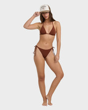 BILLABONG WOMENS SOL SEARCHER TIE SIDE TANGA BIKINI BOTTOM (COWHIDE)