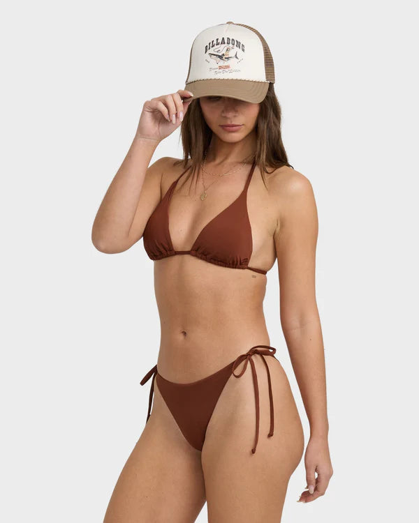BILLABONG WOMENS SOL SEARCHER TIE SIDE TANGA BIKINI BOTTOM (COWHIDE)