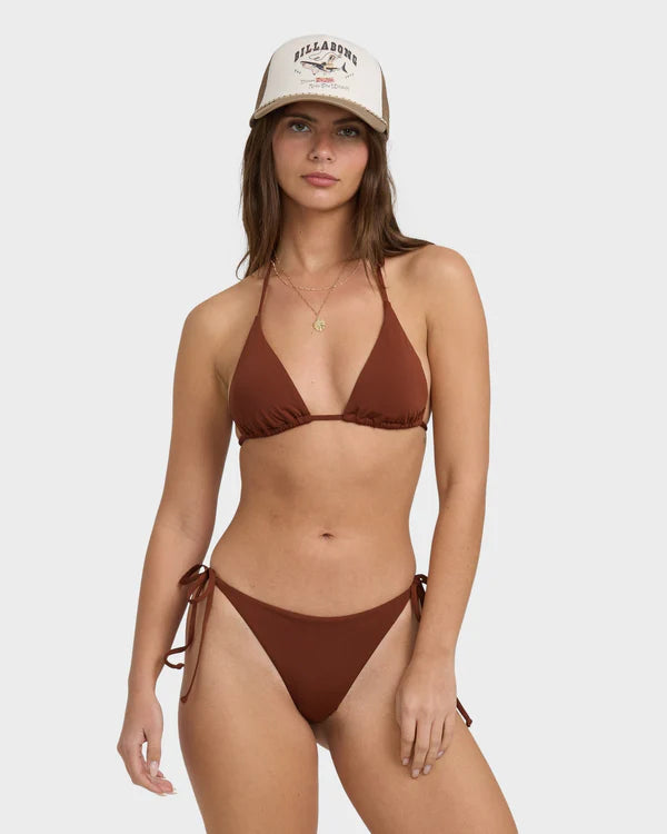 BILLABONG WOMENS SOL SEARCHER TIE SIDE TANGA BIKINI BOTTOM (COWHIDE)