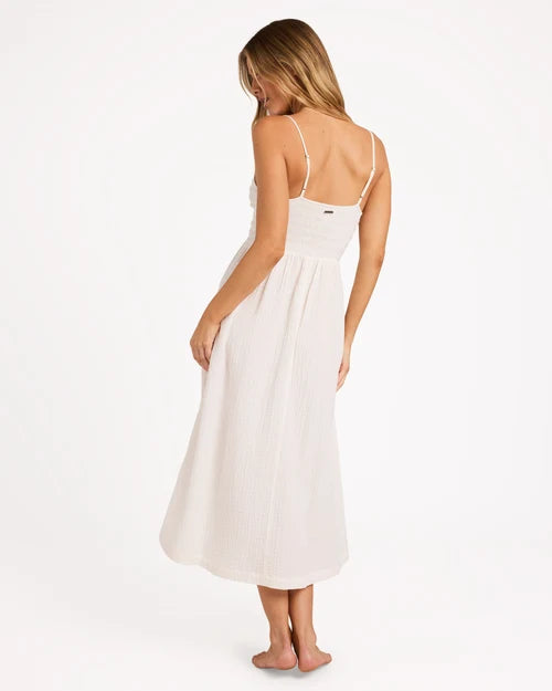 BILLABONG WOMENS SUCH A TRIP MIDI DRESS – SALT CRYSTAL