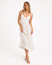 BILLABONG WOMENS SUCH A TRIP MIDI DRESS – SALT CRYSTAL