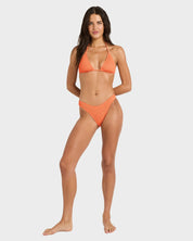 BILLABONG WOMENS SUMMER HIGH HIKE BIKINI BOTTOM HOT CORAL SURF SWIM