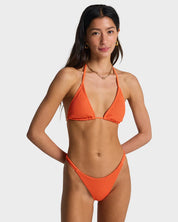 BILLABONG WOMENS SUMMER HIGH REMI TRIANGLE BIKINI TOP HOT CORAL SWIM