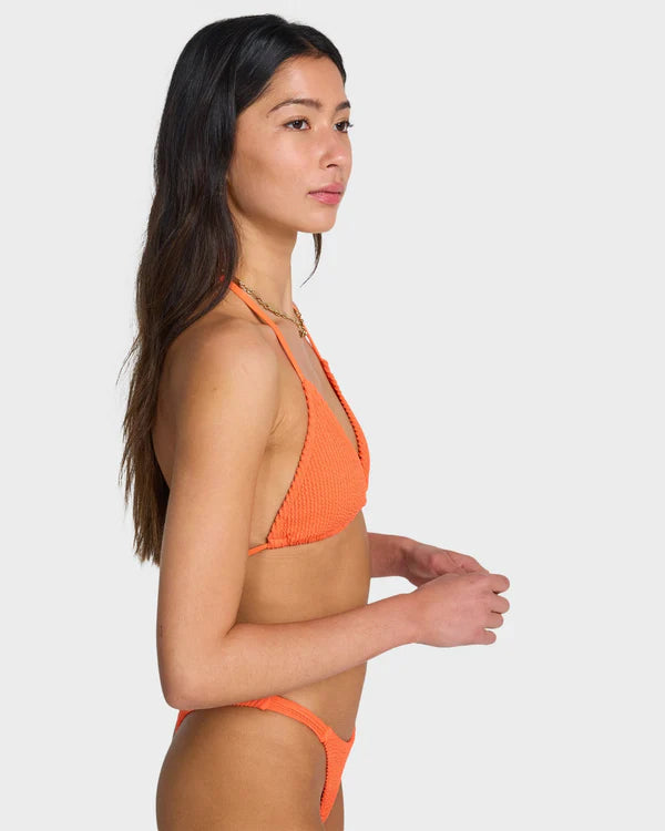 BILLABONG WOMENS SUMMER HIGH REMI TRIANGLE BIKINI TOP HOT CORAL SWIM