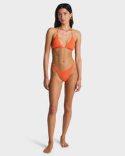 BILLABONG WOMENS SUMMER HIGH REMI TRIANGLE BIKINI TOP HOT CORAL SWIM