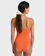 BILLABONG WOMENS SUMMER HIGH TULLY ONE PIECE HOT CORAL SURF SWIMSUIT