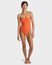 BILLABONG WOMENS SUMMER HIGH TULLY ONE PIECE HOT CORAL SURF SWIMSUIT