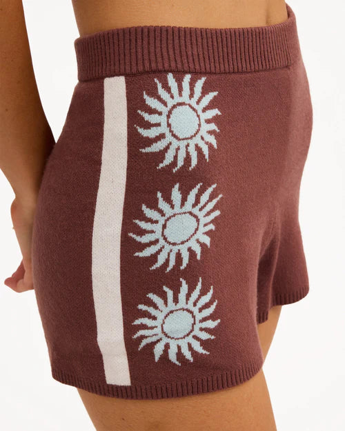 BILLABONG WOMENS SUN SHADOW ELASTIC WAIST SHORTS – ESPRESSO