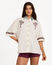 BILLABONG WOMENS SURF COWGIRL SHIRT – SALT CRYSTAL