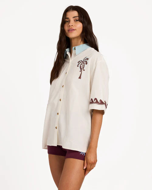 BILLABONG WOMENS SURF COWGIRL SHIRT – SALT CRYSTAL