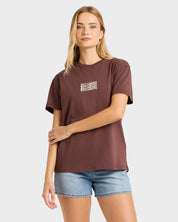 BILLABONG WOMENS SURF HIGH T SHIRT TEAK COASTAL EVERYDAY SUMMER TEE