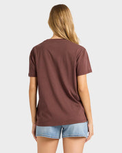 BILLABONG WOMENS SURF HIGH T SHIRT TEAK COASTAL EVERYDAY SUMMER TEE