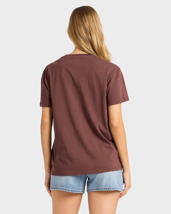 BILLABONG WOMENS SURF HIGH T SHIRT TEAK COASTAL EVERYDAY SUMMER TEE