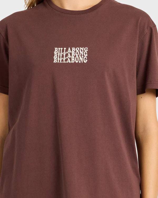 BILLABONG WOMENS SURF HIGH T SHIRT TEAK COASTAL EVERYDAY SUMMER TEE