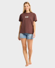 BILLABONG WOMENS SURF HIGH T SHIRT TEAK COASTAL EVERYDAY SUMMER TEE